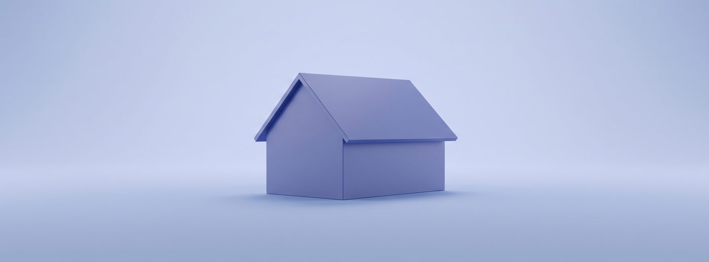 Una casa unifamiliar — símbolo del edificio y de la vivienda en propiedad